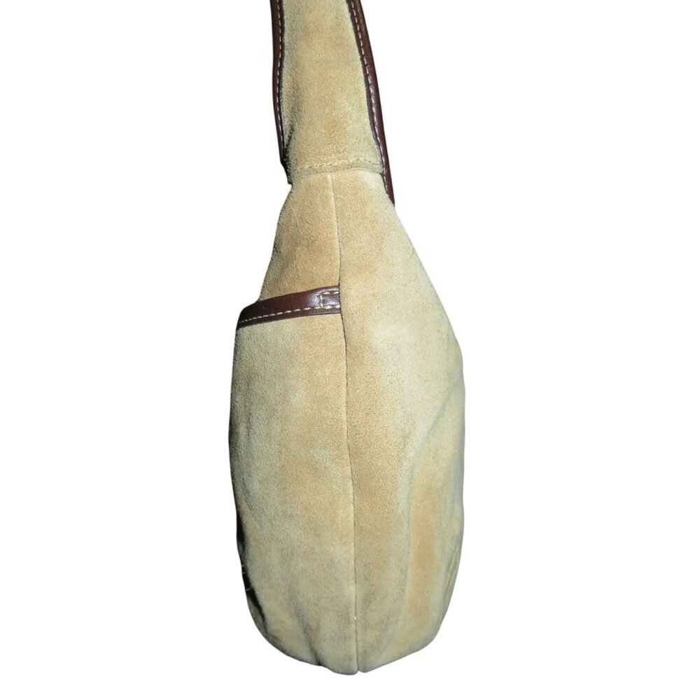 Coach SOHO Ergo Demi Suede & Leather Trim Shoulder bag in camel & brown - Picture 3 of 11